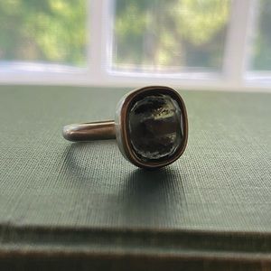 Brushed gold ring